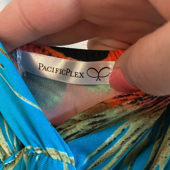 Peacock Feather Print Maxi Dress - Picture 3 of 5